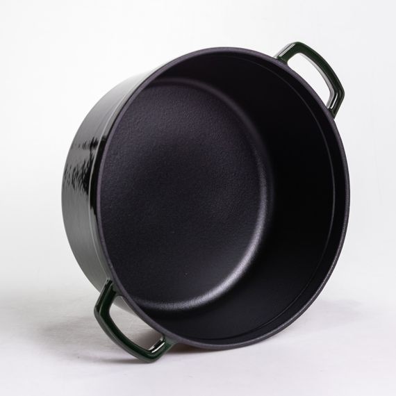 Кокотниця чавунна емальована 6.5 л, малахіт Yiwu HP-FLG-13 green | Зображення 4