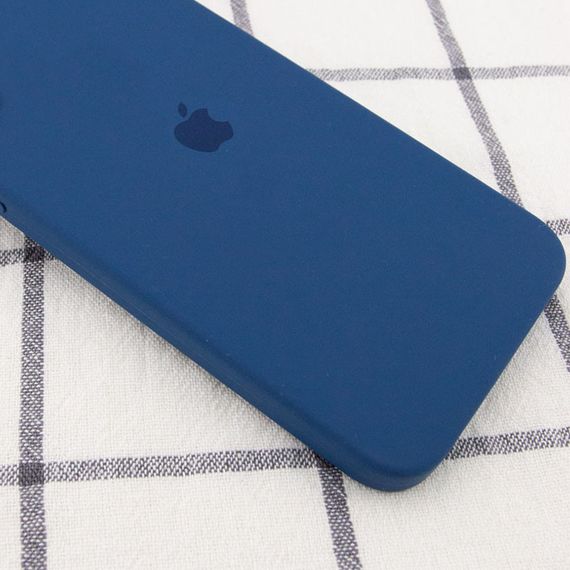 Чехол Silicone Case Square Full Camera Protective (AA) для Apple iPhone 11 Pro Max (6.5") Синій/Navy Blue | Зображення 1
