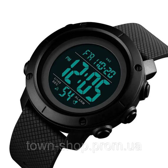 Часы наручные мужские SKMEI 1426BKBK BLACK-BLACK, часы тактические противоударные. Цвет: черный | Зображення 2
