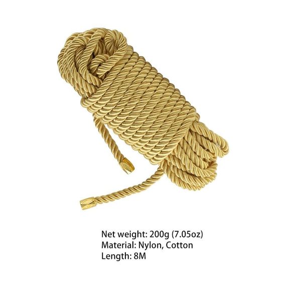 Веревка для шибари LOCKINK SEVANDA Shibari Pratice Rope 8 метров Золотистый | Зображення 2