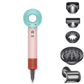 Фен Super Hair Dryer ceramic pop з іонізацією та турборежимом 5 насадок (Y-39)  персиковий