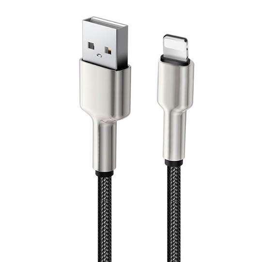 Кабель USB Lightning ColorWay CW-CBUL046-BK 2,4A 1м чорний | Зображення 1