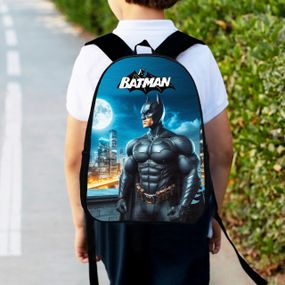 Рюкзак дитячий Бетмен «Batman» 34х27см, міський ранець для хлопчика з принтом (00563)