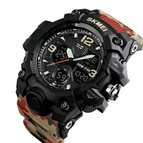 Часы наручные мужские SKMEI 1155BAG RED CAMO, брендовые мужские часы. Цвет: AS-894 красный камуфляж