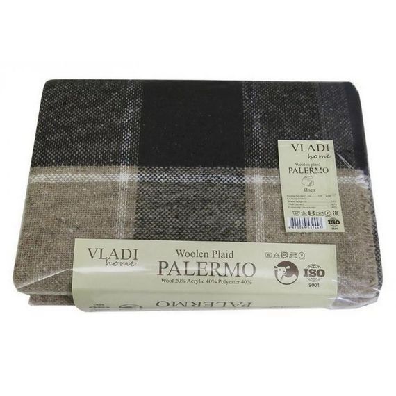 Плед шерстяной Vladi Palermo Влади Палермо 21674 170х210 см коричневый