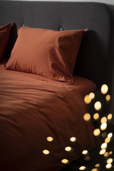 Комплект постільної білизни SoundSleep Stonewash Adriatic Orange євро цегляний (92670587) | Зображення 1
