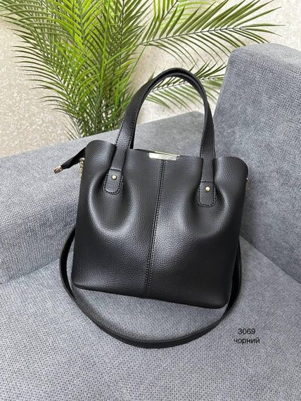 Сумка жіноча з високими ручками Чорна