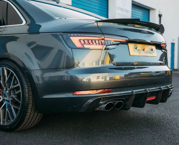 Дифузор заднього бампера V1 (для S-Line 2016-2020, Карбон) для Ауди A5 рр | Зображення 8