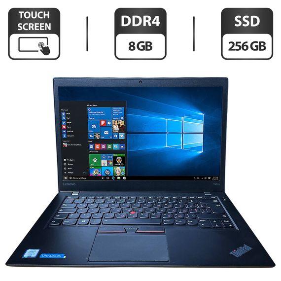 Ноутбук Lenovo ThinkPad T460s / 14" (1920x1080) IPS Touch / Intel Core i5-6300U (2 (4) ядра по 2.4 - 3.0 GHz) / 8 GB DDR4 / 256 GB SSD / Intel HD Graphics 520 / WebCam б/у