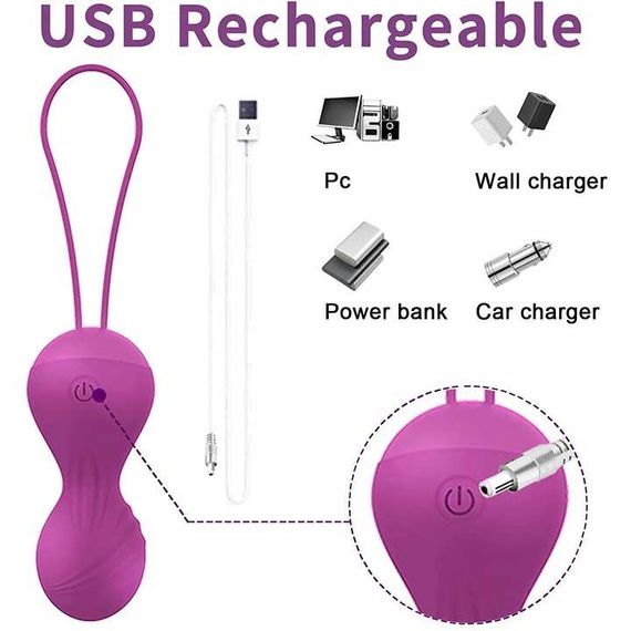 Вагінальні кульки Кегеля з вібрацією "Rewolution Rewobeads" — Фіолетовий | Зображення 3