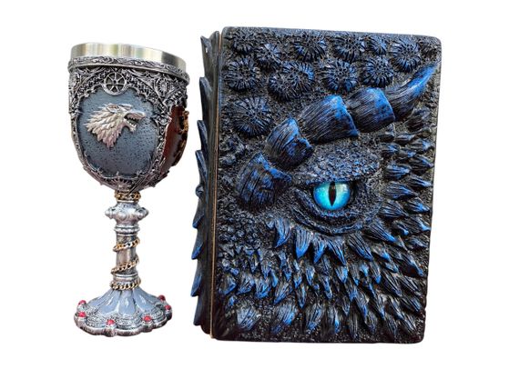 Подарунковий набір Келих 3D Гра Престолів і Блокнот 3D «Книга тіней і Глубін»