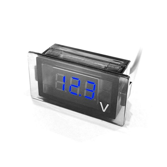 Цифровий вольтметр DY-B, діапазон вимірювань 12-24V, 49x18x26 mm, Blue | Зображення 1