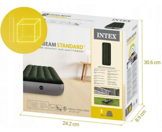 Надувний матрац Intex 64106, 76 x 191 x 25 см, PRESTIGE DOWNY | Зображення 1