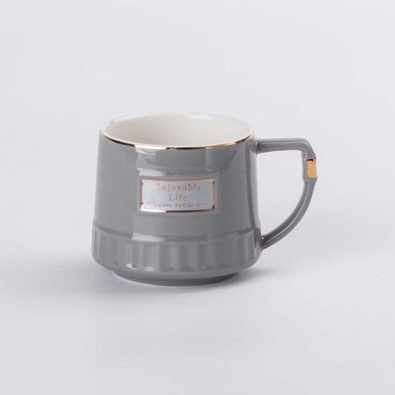 Чайний набір на 6 персон (з заварювальним чайником, чайником-заварником та керамічною підставкою), сірий. | Зображення 7