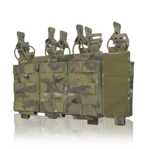 Съемная передняя панель к плитоноске с подсумками под 3 магазина мультикам