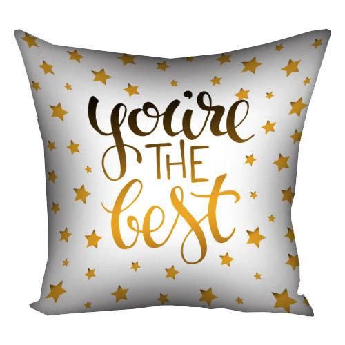 Подушка габардинова з принтом You`re the best 30x30 (3P_18M006)