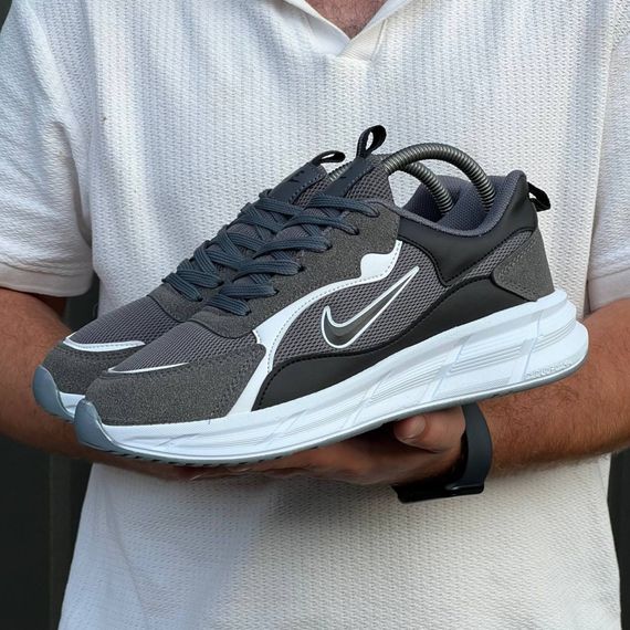 Кросівки Nike матеріал текстиль/замш колір сірий, білий | Зображення 6