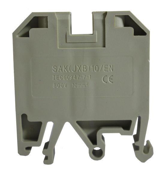 Клемма КНГ-SAK-10EN 61А 0.5-10мм2 винтовая бежевая наборная на DIN-рейку без маркера без крышки Ny95505486 | Зображення 1