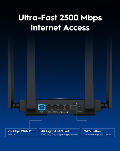 Маршрутизатор Cudy WR3600E, BE3600 Gigabit Wi-Fi 7 Router | Зображення 5