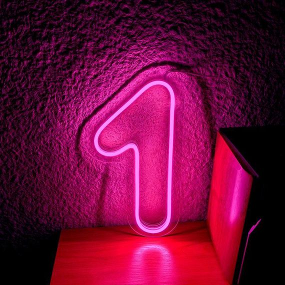 Неоновый светильник Цифра один 190х355 acr-n000125 | Зображення 1