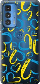 Чехол на Motorola Edge 20 Pro Сердца UA "5292u-2662-17620"