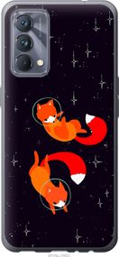 Чехол на Realme GT Master Лисички в космосе "4519u-2852-17620"