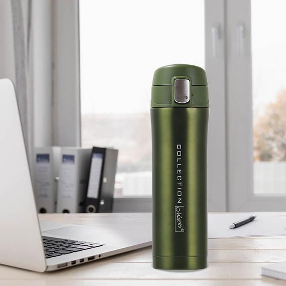 Термокружка Maestro MR-1641-45-GREEN 450 мл з нержавіючої сталі герметична зелена | Зображення 1