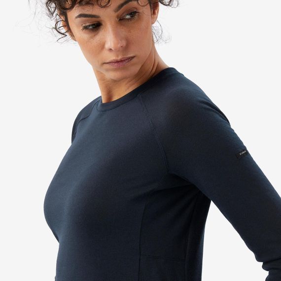 Футболка жіноча Merino Resist з довгими рукавами для гірського трекінгу синя - L | Зображення 1