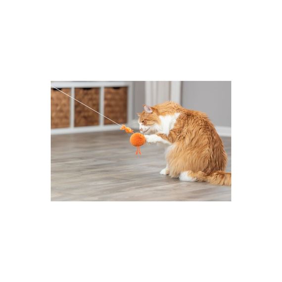 Іграшка Trixie для котів Курка з брязкальцем та котячою м_ятою на мотузці плюш 20 см | Зображення 1