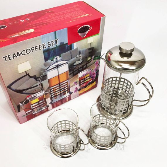 Скляний заварник UNIQUE UN-1155 0.6 л, Красиві заварники для чаю, Френч-прес для ароматного чаю RY-24 | Зображення 6