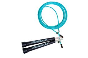 Скакалка швидкісна PowerPlay 4202 Ultra Speed Rope Бірюзова (2,9m.)