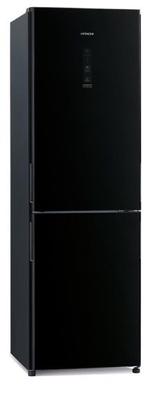 Холодильник с нижн. мороз. HITACHI R-BG410PUC6XGBK, 190х65х60см, 2 дв., Х- 215л, М- 115л, A++, NF, Инвертор, Черный (стекло) (R-BG410PUC6XGBK)