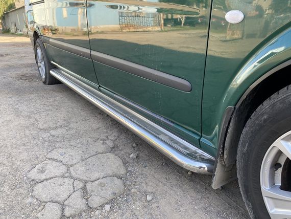Боковые пороги Premium (2 шт, нерж) d42, Короткая/Средняя база для Mercedes Viano 2004-2015 гг | Зображення 3