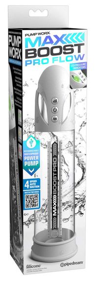 Помпа вакуммная Pipedream Pump Worx Max Boost Pro Flow белая, 30.6 см Sex Aura | Зображення 6