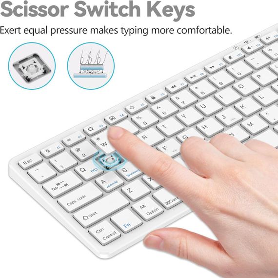 Клавіатура бездротова Bluetooth-TQQ QWERTY для iPad 10/iPad Pro/iPad Air/iPad Mini/iPad 10,2", | Зображення 6