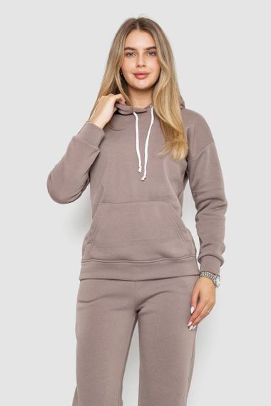 Спорт костюм жіночий на флісі, колір мокко, 241R1530 | Зображення 1