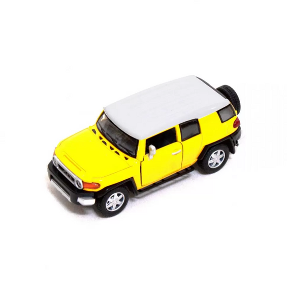 Детская железная машинка TOYOTA FJ CRUISER КТ5343, инерционная Жёлтый