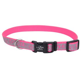 Ошейник светоотражающий для собак Coastal Lazer Brite Reflective Collar, 30-46 см, розовый