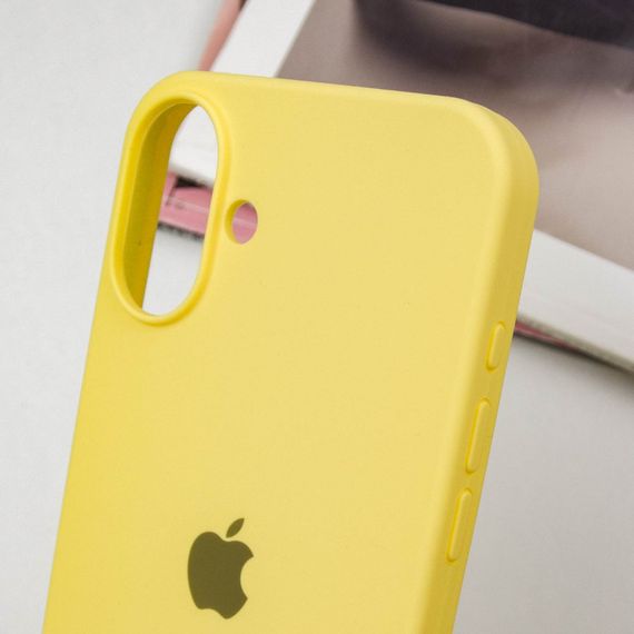 Чохол Silicone Case Full Protective (AA) для Apple iPhone 16 (6.1") Жовтий / Yellow | Зображення 5