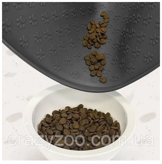 Силиконовый коврик под миску для собак и котов EcoToys черный 48х30 см 800316 | Зображення 5