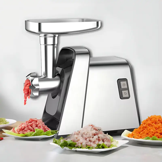 М'ясорубка електрична Rainberg RB-2271 3000 Вт з насадкою для томатів та шинкою | Зображення 2