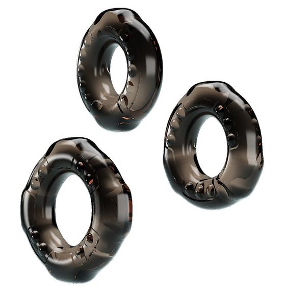 Набір із 3-х ерекційних кілець COCK THREE RINGS, BI-210263 Sex Aura | Зображення 2