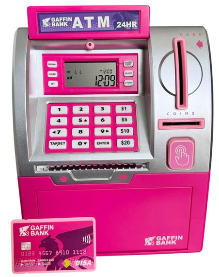 Дитячий банкомат сейф скарбничка ATM з кодовим замком будильником годинником і сканером відбитка пальця | Зображення 4