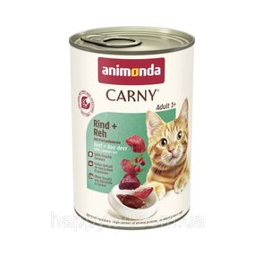 Корм влажный Carny Adult Beef Venison with Cowberries для взрослых котов с говядиной олениной и брусникой 400 г