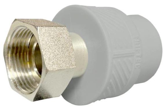 Муфта поліпропіленова PPR Raftec 25мм НГ 3/4"