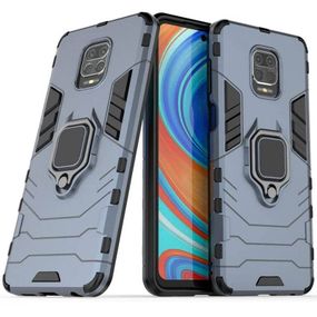 Ударопрочный чехол Transformer Ring for Magnet для Xiaomi Redmi Note 9s/Note 9 Pro/Note 9 Pro Max Grey
