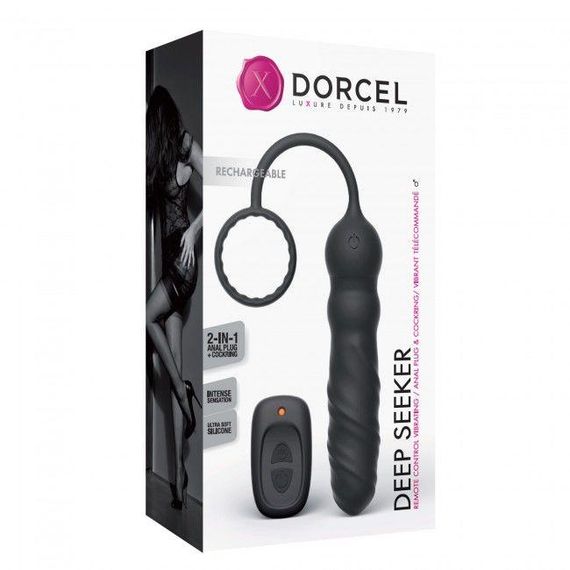 Анальный вибратор Dorcel Deep Seeker с эрекционным кольцом и пультом ДУ | Зображення 4