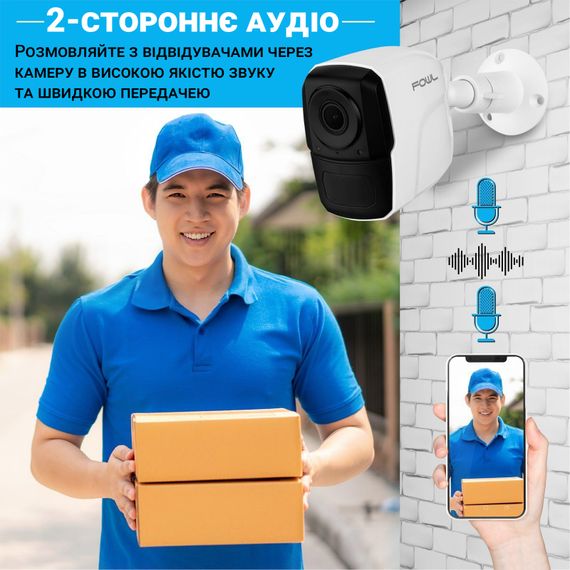 Автономная уличная WiFi камера видеонаблюдения Camsoy F1, с датчиком движения и ночным видением, White | Зображення 6