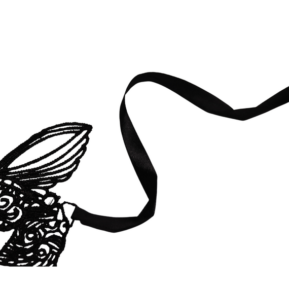 Ажурная маска на глаза с ушками, цвет чёрный sexstyle | Зображення 4