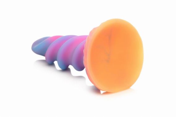 Фентезійний фалоімітатор Creature Cocks Glow-in-the-Dark Unicorn Dildo, світиться в темряві, 20,6 см Sex Aura | Зображення 3